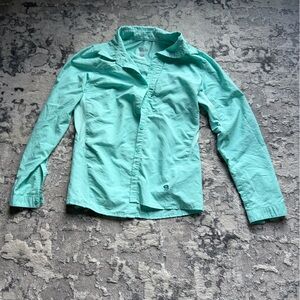 Mountain Hardwear Kids Long-Sleeve Shirt in Aqua